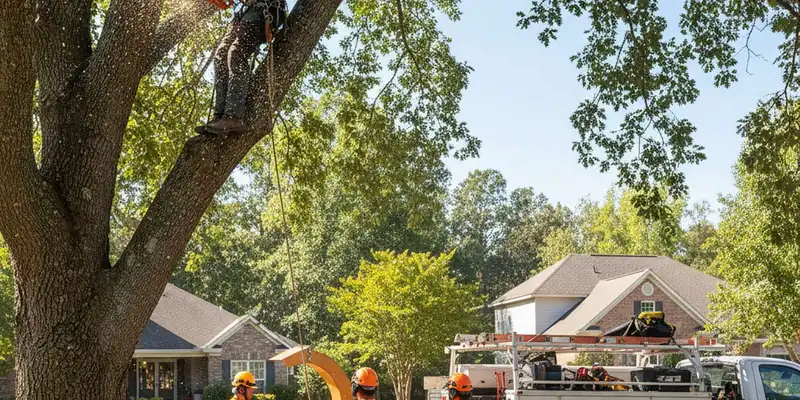 Tree service crew in Troy, MI providing expert tree trimming and removal for homes and businesses
