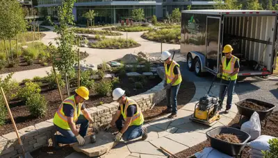 Landscape design for tree service in Troy, MI, creating a custom outdoor space