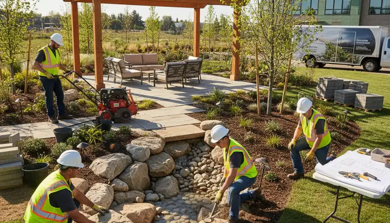 Landscape design service for Troy, MI tree care company enhancing outdoor spaces