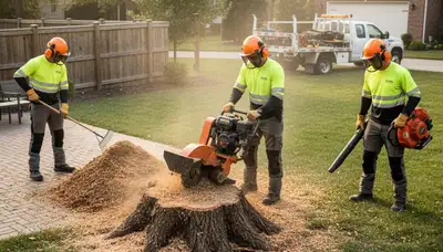 Stump removal service in Troy, MI for safe, thorough stump extraction on residential properties