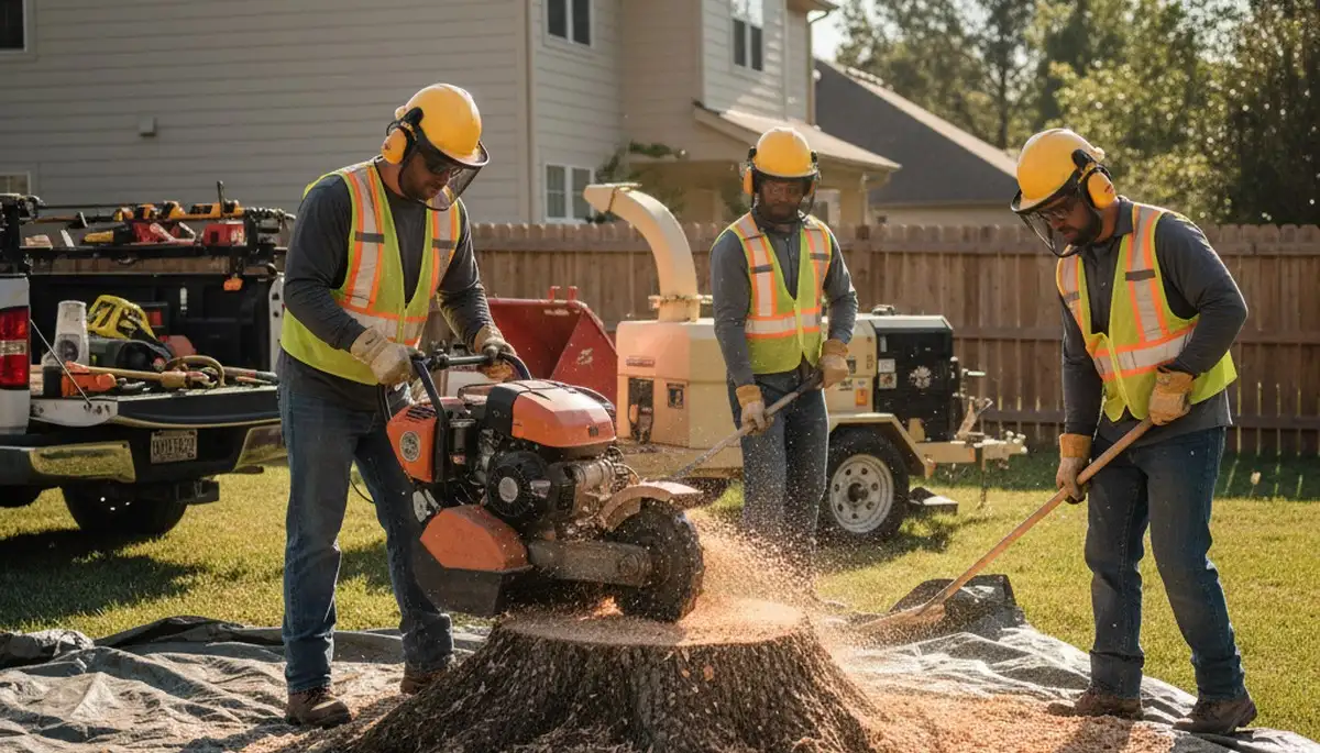 Stump removal service in Troy, MI for safe, thorough stump grinding on residential properties