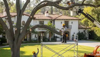 Tree service crew in Troy, MI performing professional tree removal and trimming