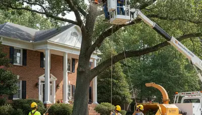 Tree service crew in Troy, MI providing professional tree trimming and removal services