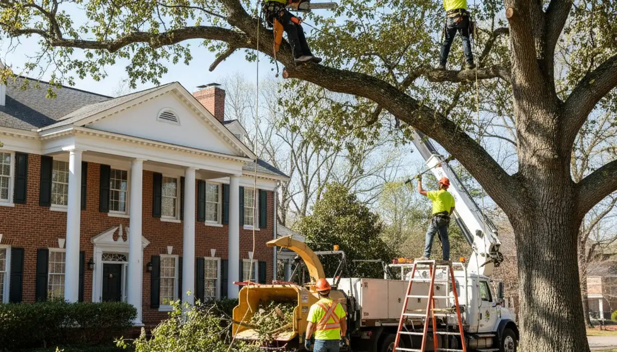 Tree service crew in Troy, MI providing professional tree trimming and removal services