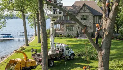 Tree service crew in Troy, MI providing professional tree care for local homeowners