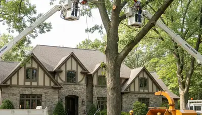 Tree service crew in Troy, MI providing professional tree care and removal services