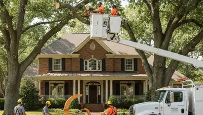 Tree service crew in Troy, MI providing professional tree care and removal for local properties