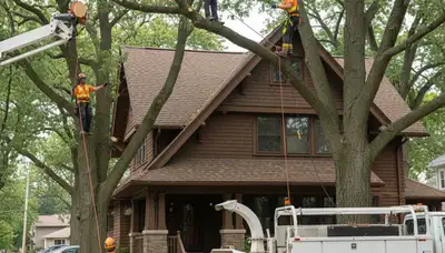 Tree service crew providing professional tree care in Troy, MI