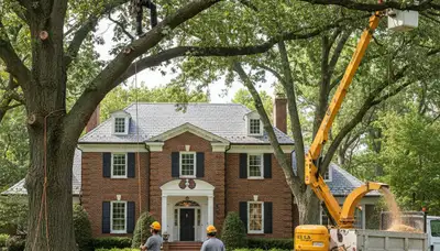 Tree service crew in Troy, MI providing professional tree removal and trimming