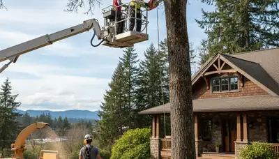 Tree service crew in Troy, MI providing professional tree trimming and removal